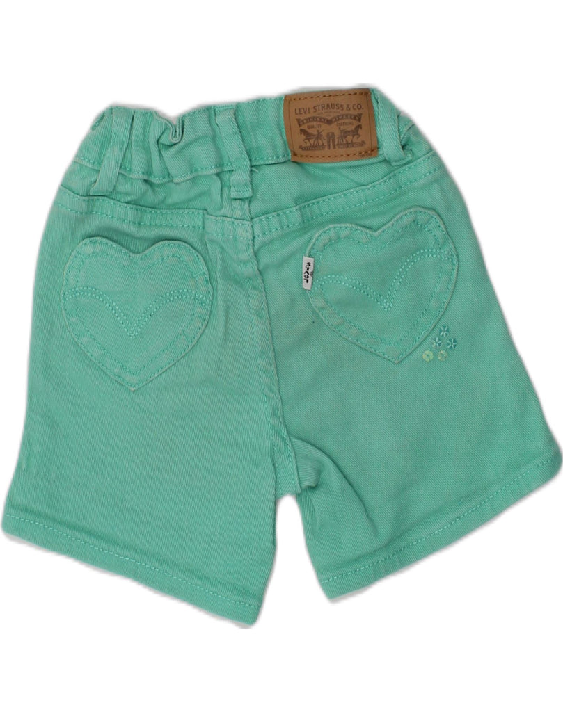 LEVI'S Girls Denim Shorts 2-3 Years W16 Green Ramie | Vintage Levi's | Thrift | Second-Hand Levi's | Used Clothing | Messina Hembry 