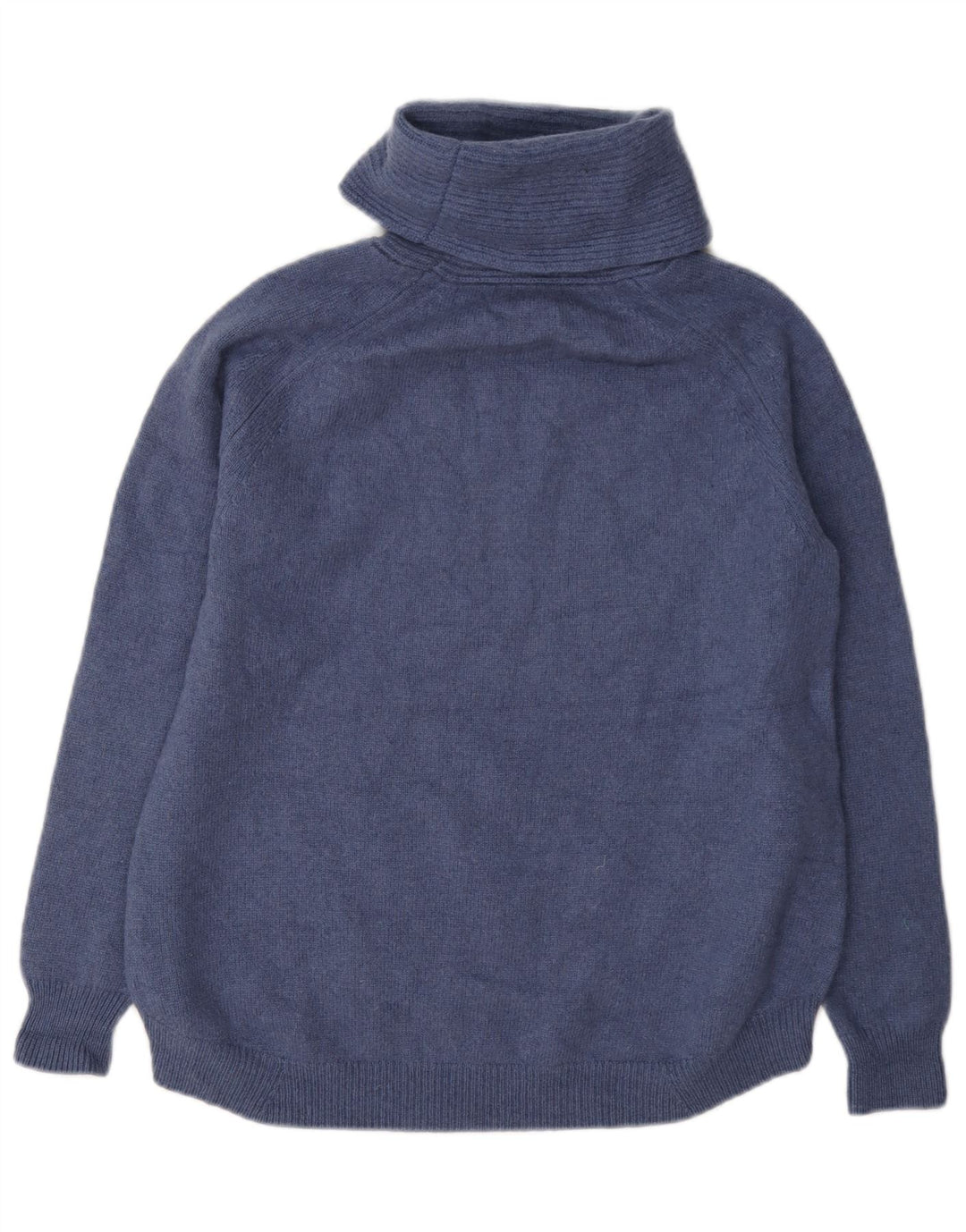 Massimo Dutti Womens Roll Neck Jumper Sweater UK 10 Small Blue