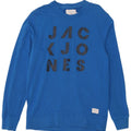 Jack & Jones Mens Graphic Sweatshirt Jumper Large Blue Cotton