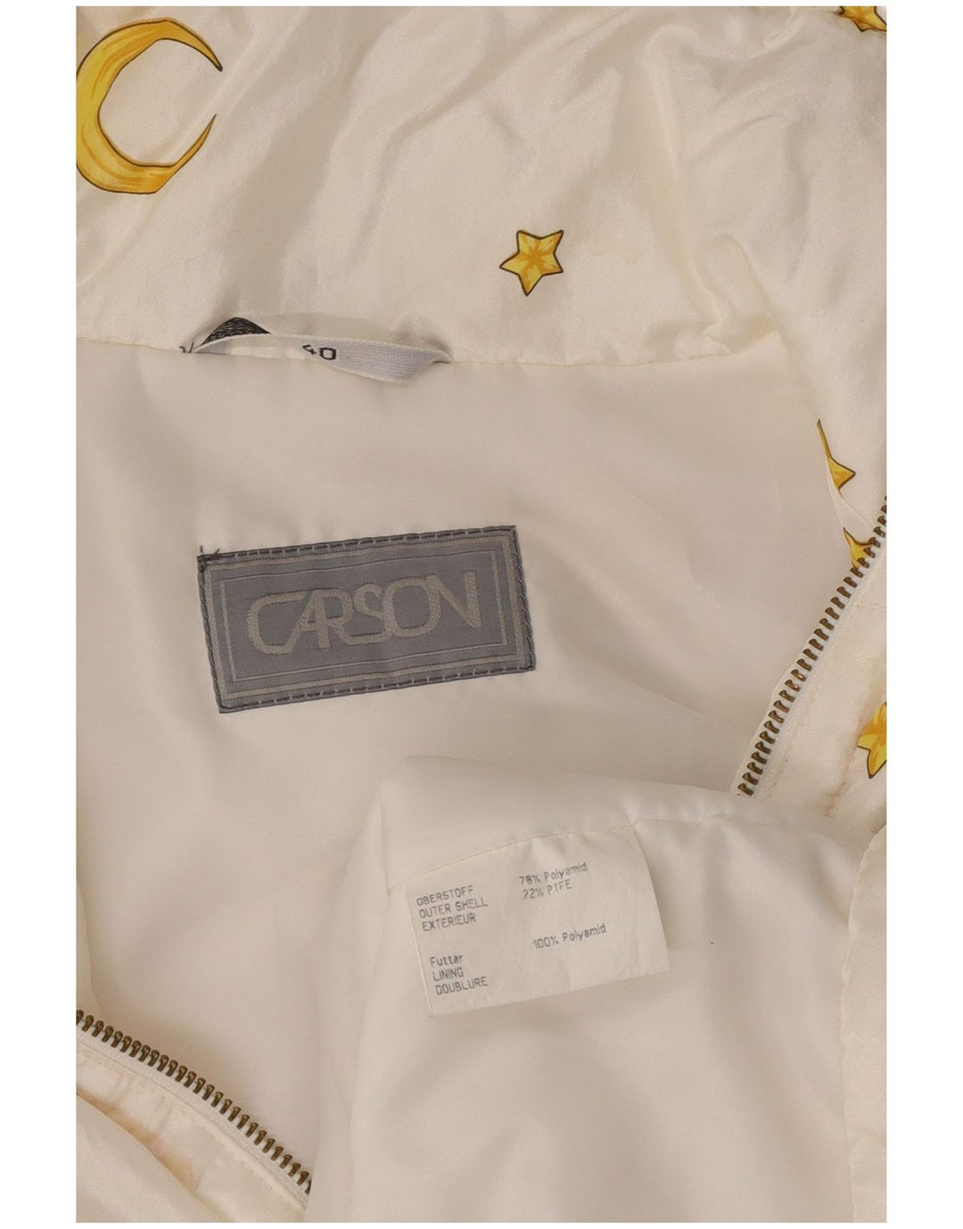 Carson Womens Graphic Pullover Windbreaker Jacket EU 40 Medium White