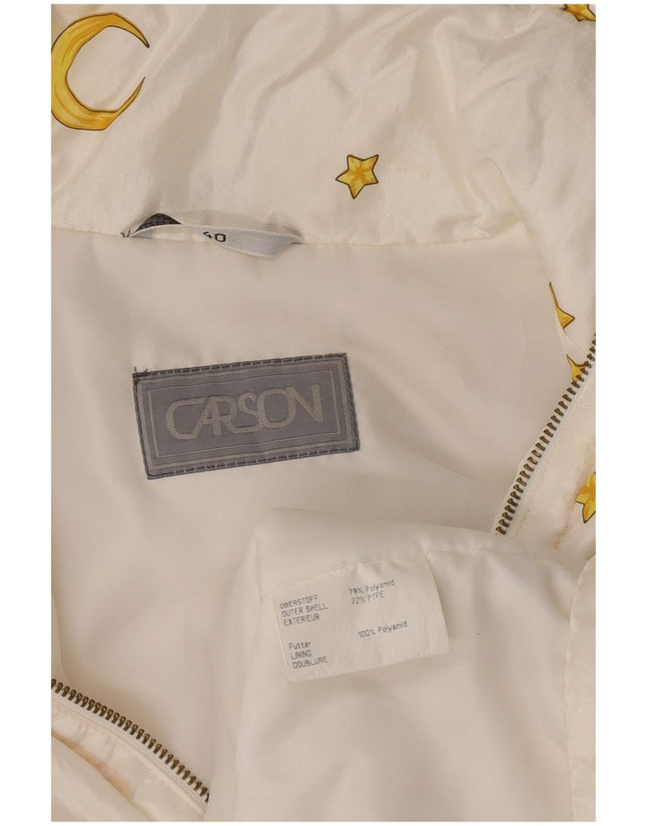 Carson Womens Graphic Pullover Windbreaker Jacket EU 40 Medium White