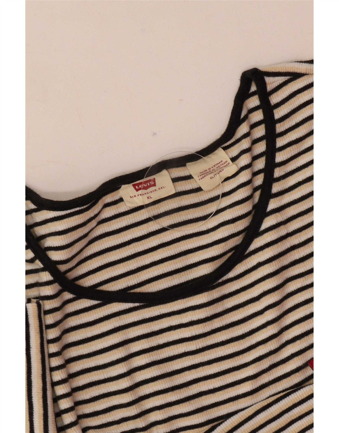 Levi's Womens T-Shirt Top UK 18 XL Multicoloured Striped