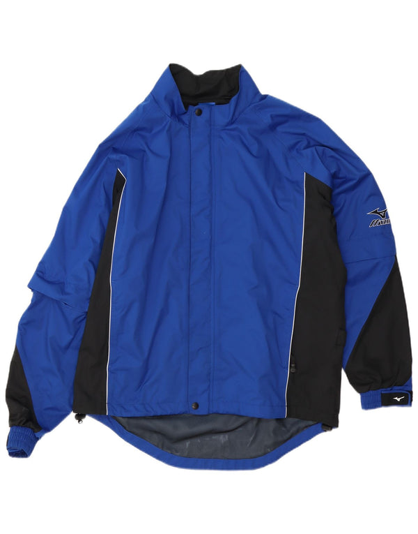 Mizuno Mens Racer Jacket UK 40 Large Blue Colourblock Polyester