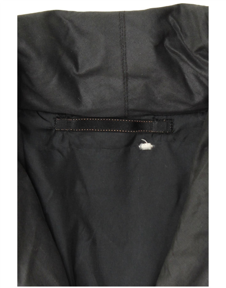 VINTAGE Womens Loose Fit Windbreaker Coat UK 20 2XL Black Animal Print