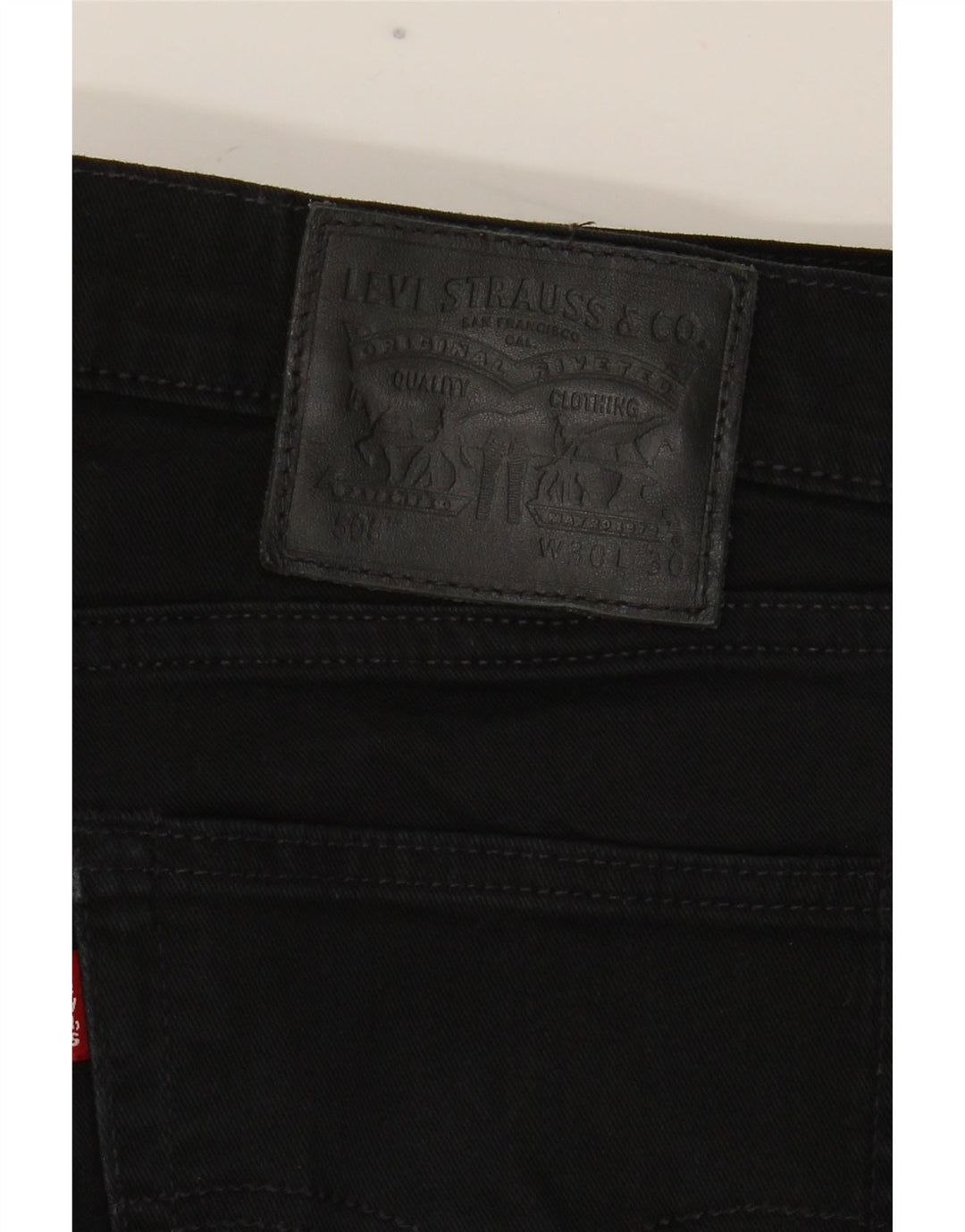 Levi's Mens 508 Regular Tapered Jeans W30 L30 Black Cotton