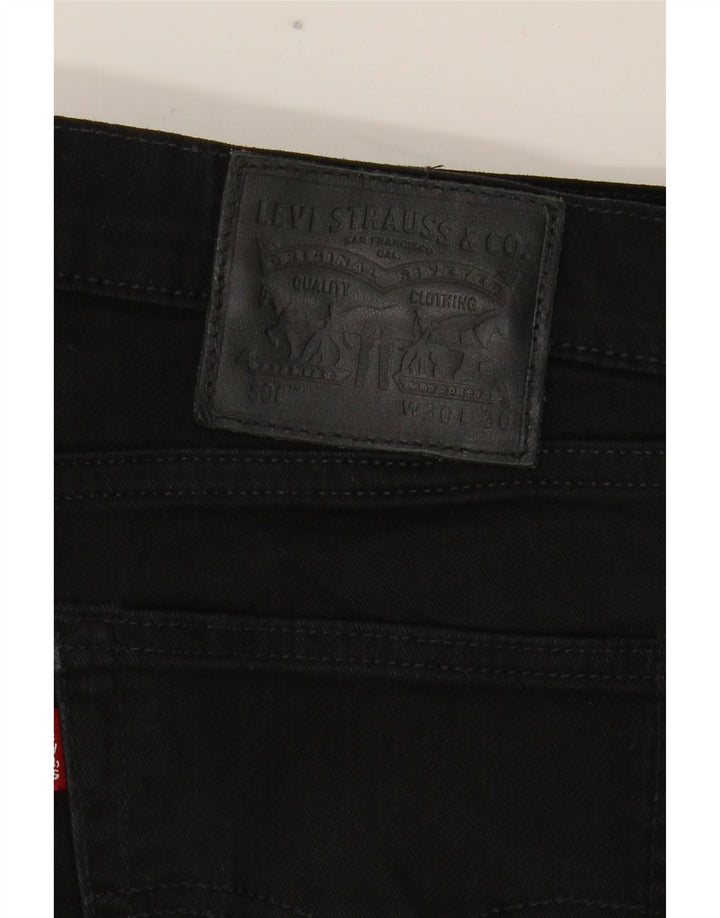 Levi's Mens 508 Regular Tapered Jeans W30 L30 Black Cotton
