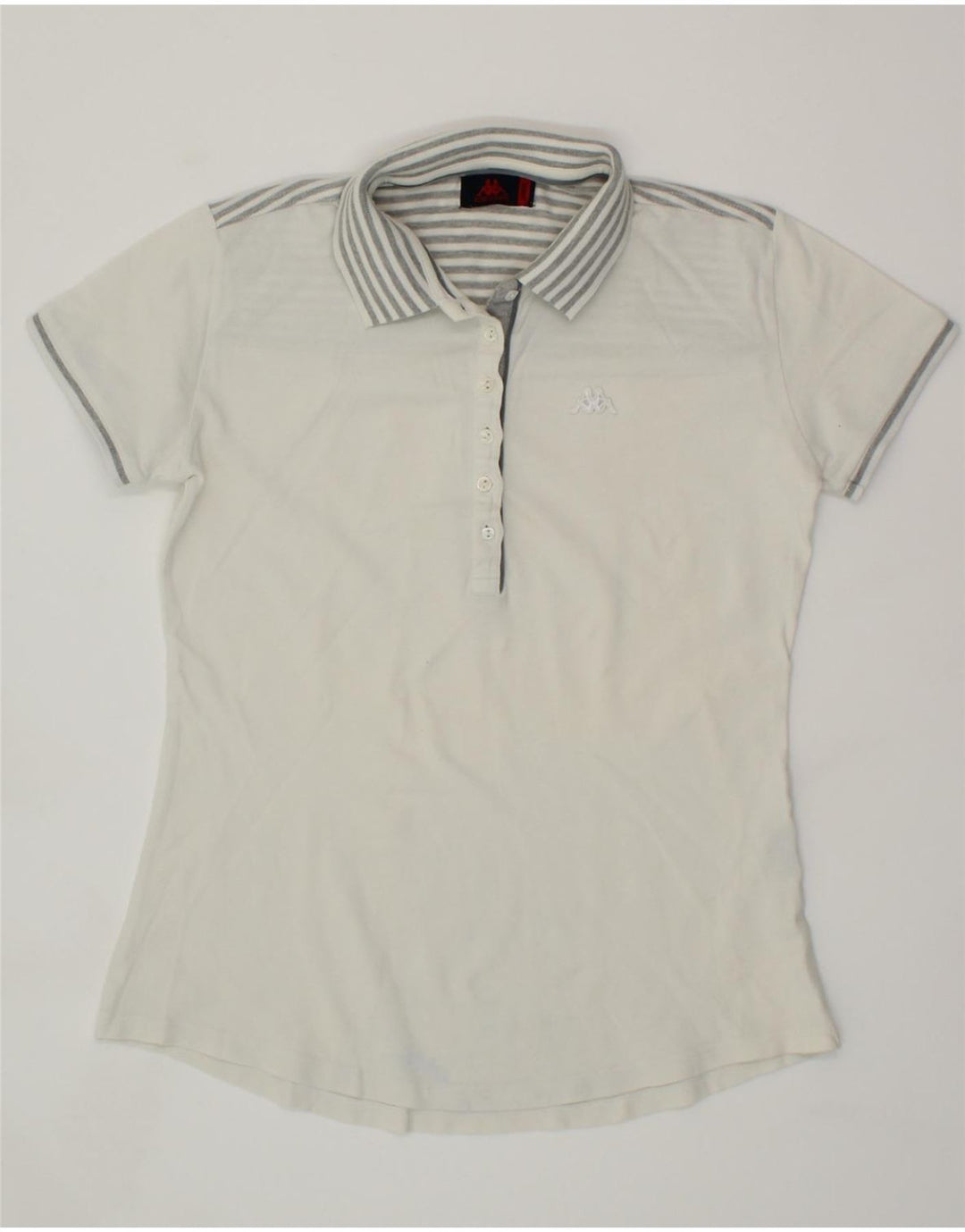 KAPPA Womens Polo Shirt UK 16 Large White Cotton Vintage Kappa and Second-Hand Kappa from Messina Hembry 