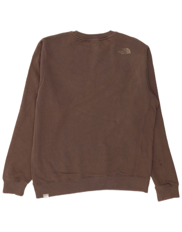 The North Face Mens Graphic Sweatshirt Jumper Large Brown Cotton