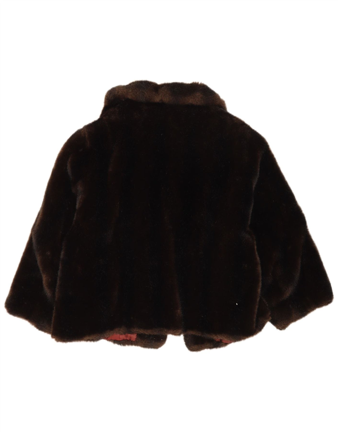 Tissavel Womens Open Faux Fur Jacket UK 14 Medium Brown Acrylic