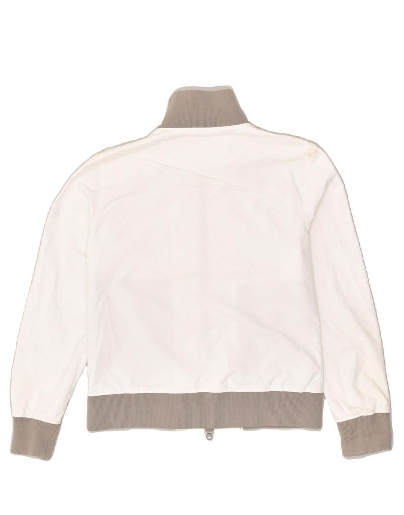 COLUMBIA Womens Bomber Jacket UK 10 Small White Polyester | Vintage Columbia | Thrift | Second-Hand Columbia | Used Clothing | Messina Hembry 