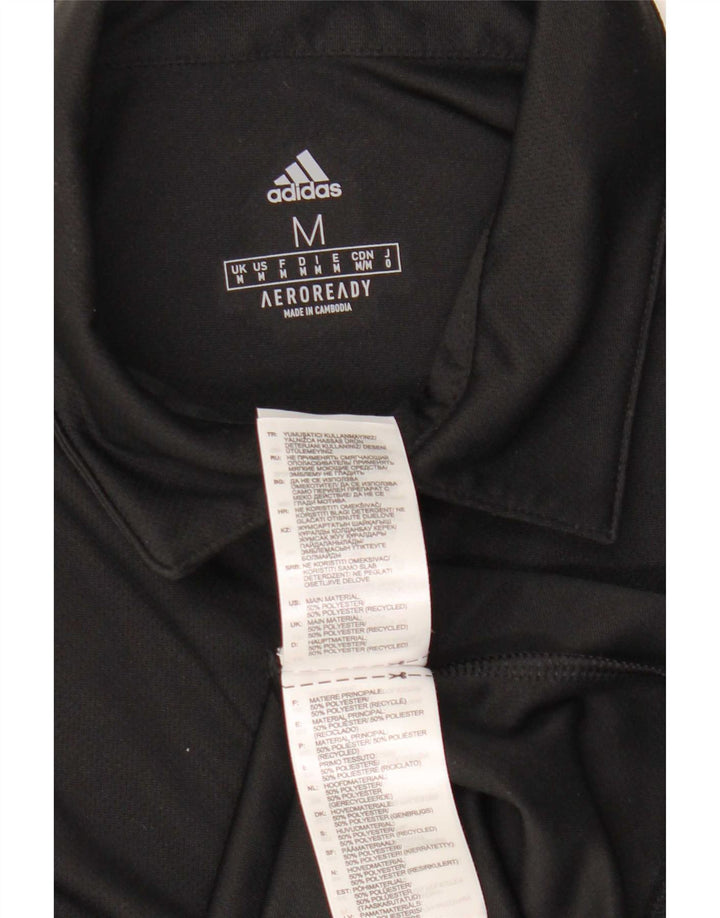 Adidas Mens Aeroready Polo Shirt Medium Black Polyester