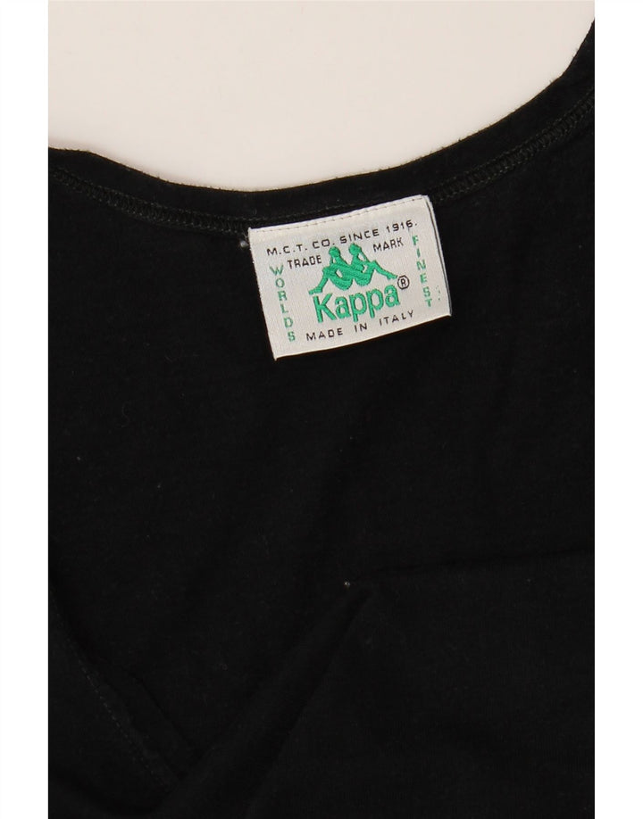 Kappa Womens Vest Top UK 14 Large Black Cotton