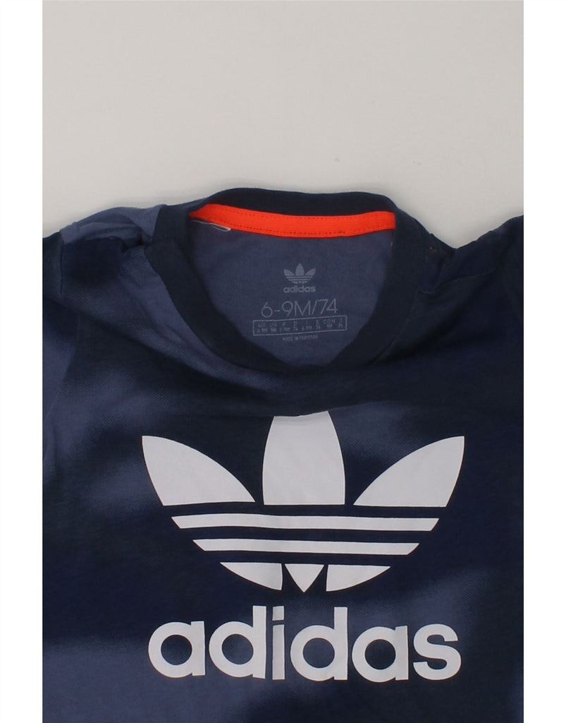 ADIDAS Baby Boys Graphic T-Shirt Top 6-9 Months Blue Tie Dye | Vintage Adidas | Thrift | Second-Hand Adidas | Used Clothing | Messina Hembry 