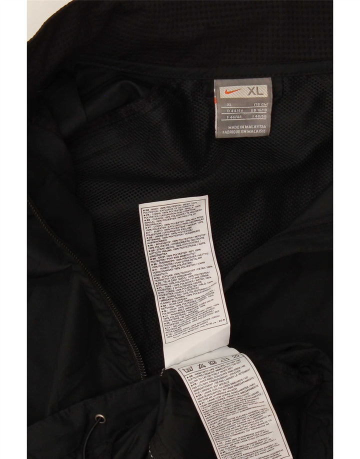 Nike Womens Tracksuit Top Jacket UK 16/18 XL Black Polyester