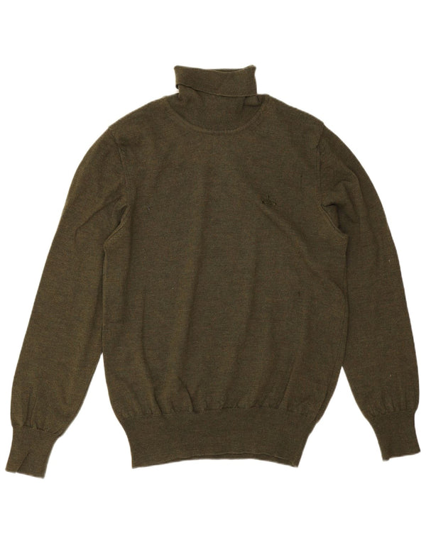 Vivienne Westwood Mens Roll Neck Jumper Sweater XL Khaki Wool