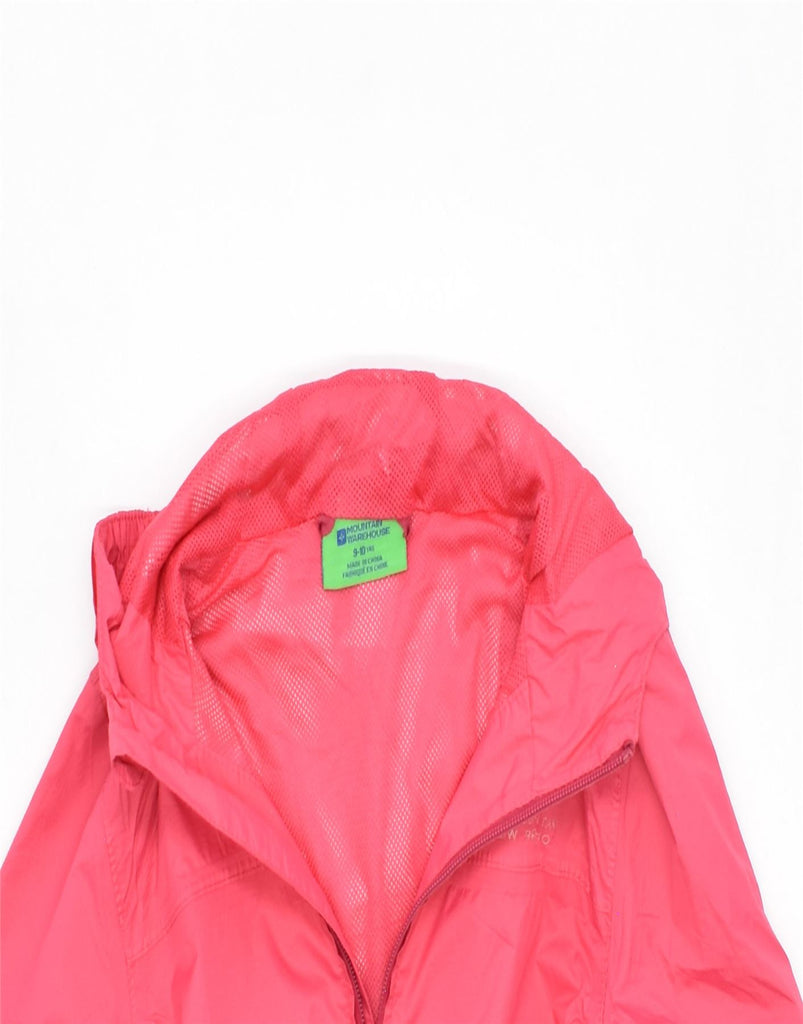 MOUNTAIN WAREHOUSE Girls Rain Jacket 9-10 Years Pink Nylon | Vintage | Thrift | Second-Hand | Used Clothing | Messina Hembry 