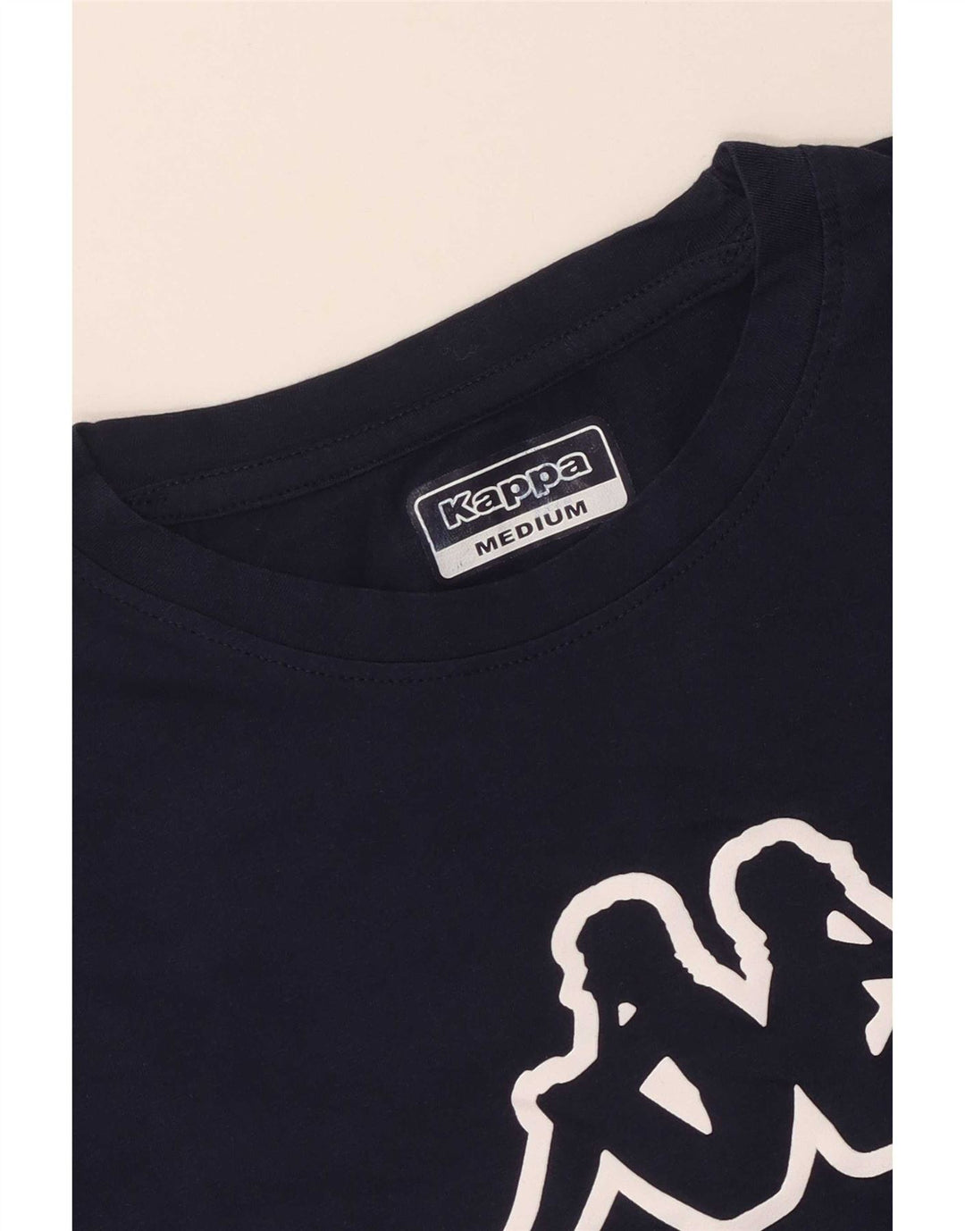 Kappa Mens Graphic T-Shirt Top Medium Navy Blue