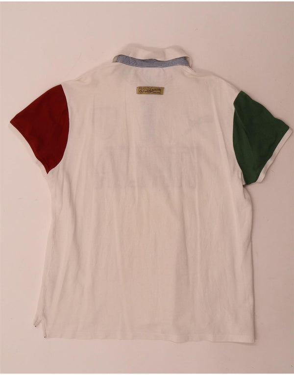 Puma Mens Italia Graphic Polo Shirt XL White Colourblock