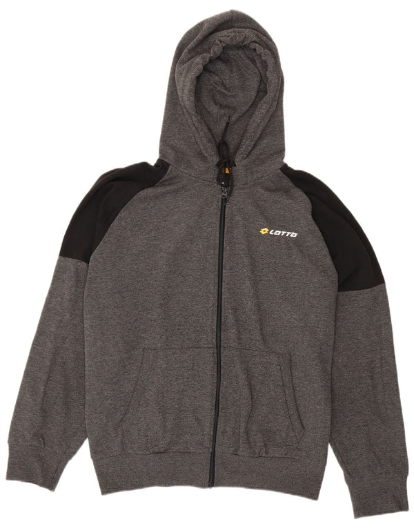 Lotto Mens Life's Zip Hoodie Sweater 2XL Grey Colourblock Polyester