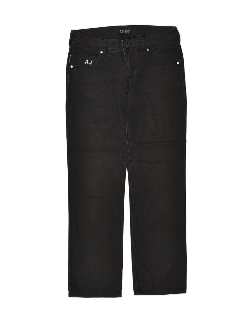 ARMANI Womens Straight Jeans W28 L29 Black | Vintage Armani | Thrift | Second-Hand Armani | Used Clothing | Messina Hembry 