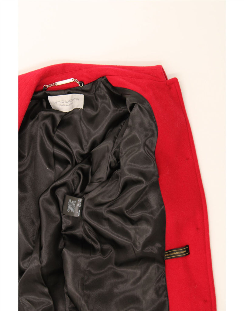 WINDSMOOR Womens Oversized Overcoat UK 10 Small Red Wool Vintage Windsmoor and Second-Hand Windsmoor from Messina Hembry 