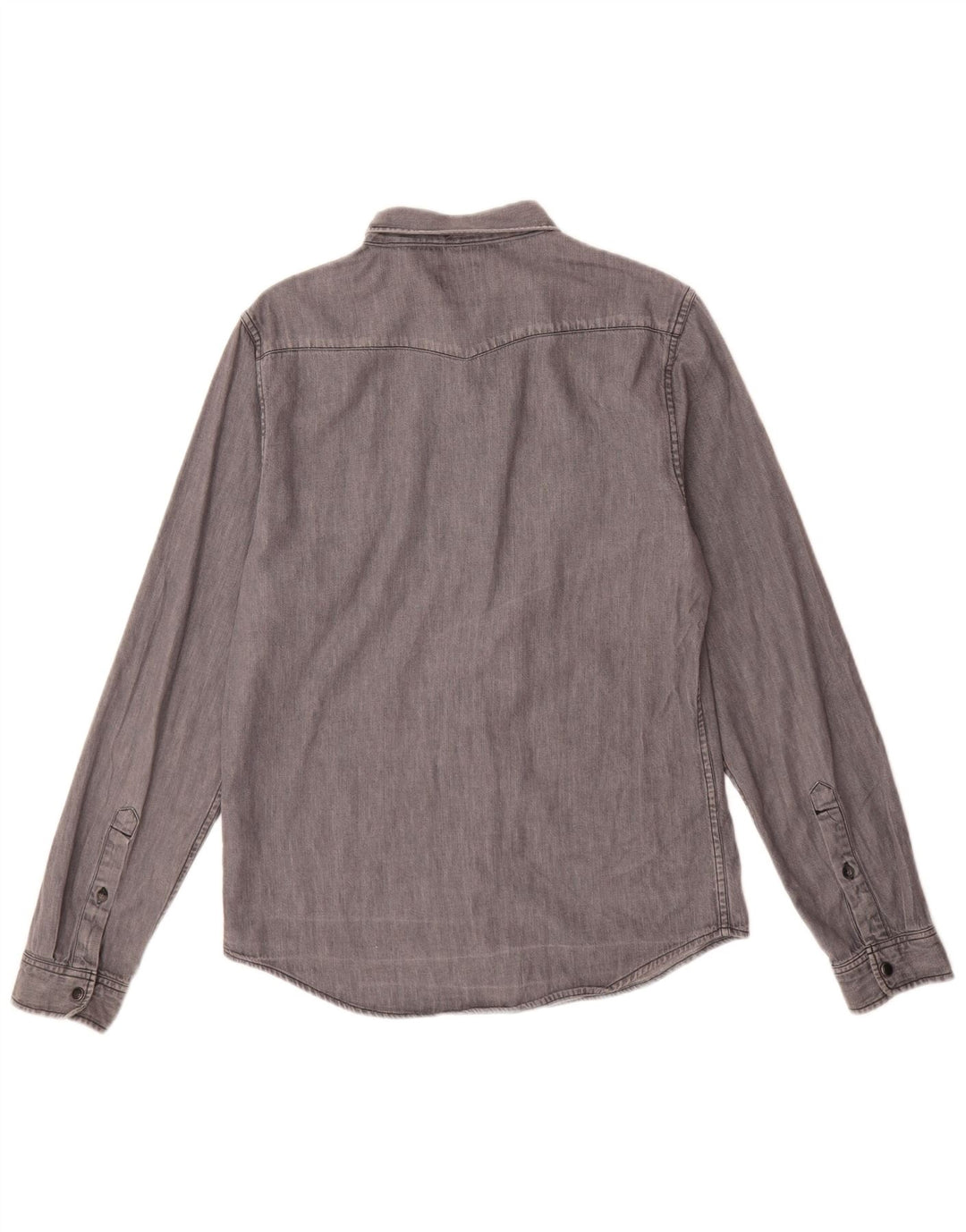 Lee Mens Denim Shirt Medium Grey Cotton