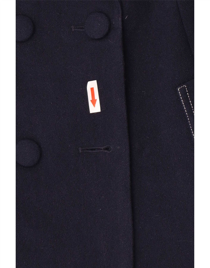 Sisley Womens Double Breasted Blazer Jacket IT 46 Large Navy Blue