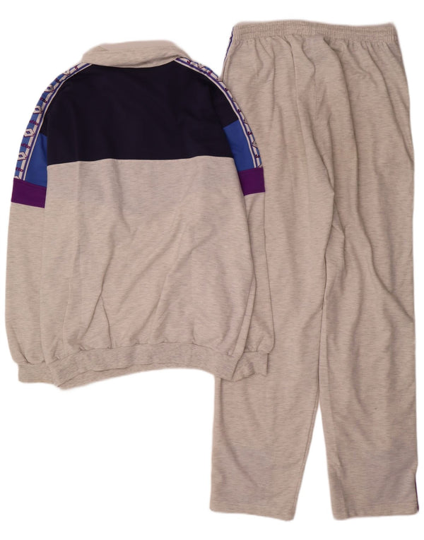 Lotto Mens Graphic Full Tracksuit XL Grey Colourblock Polyester
