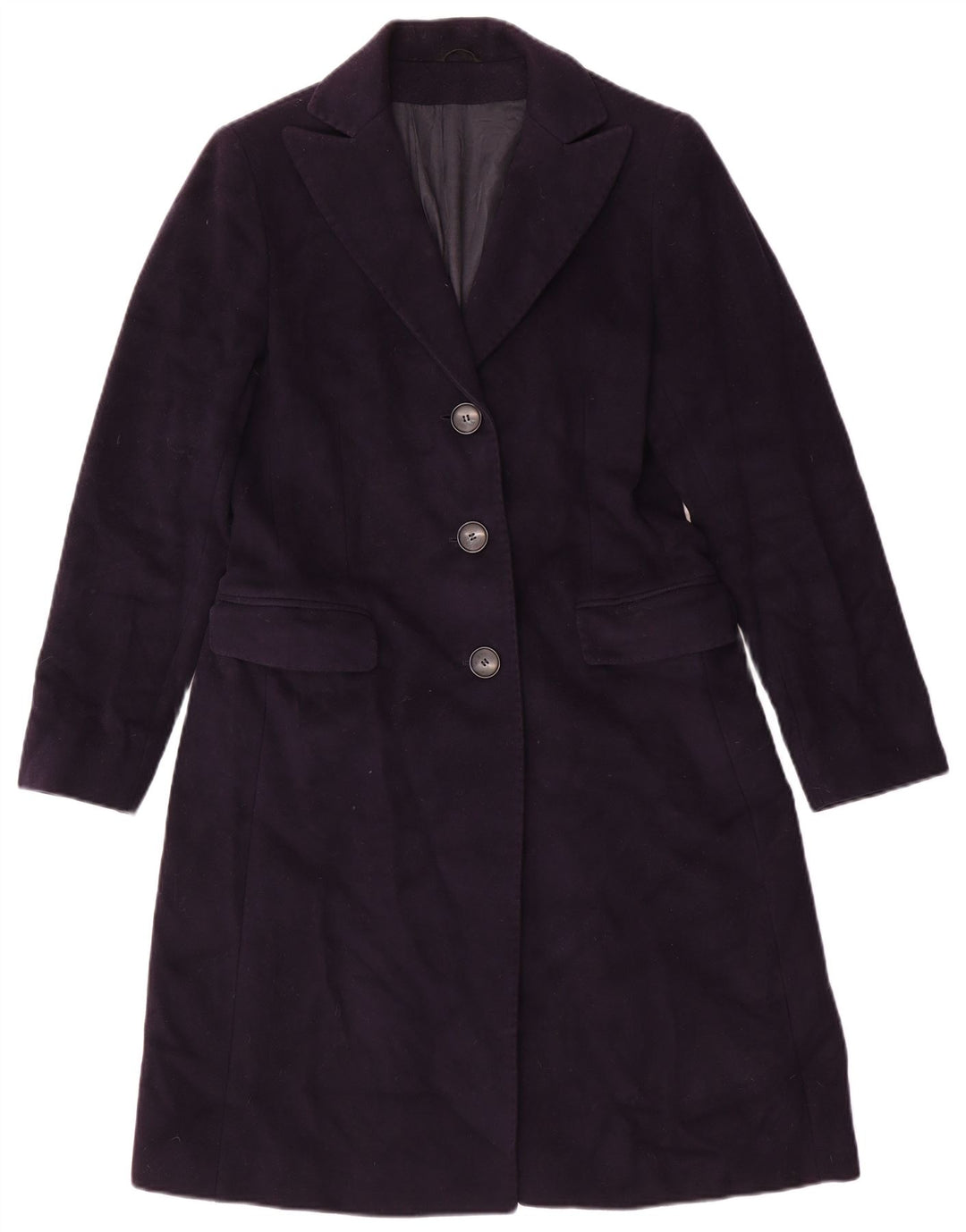 Boggi Womens Overcoat UK 10 Small Navy Blue Wool