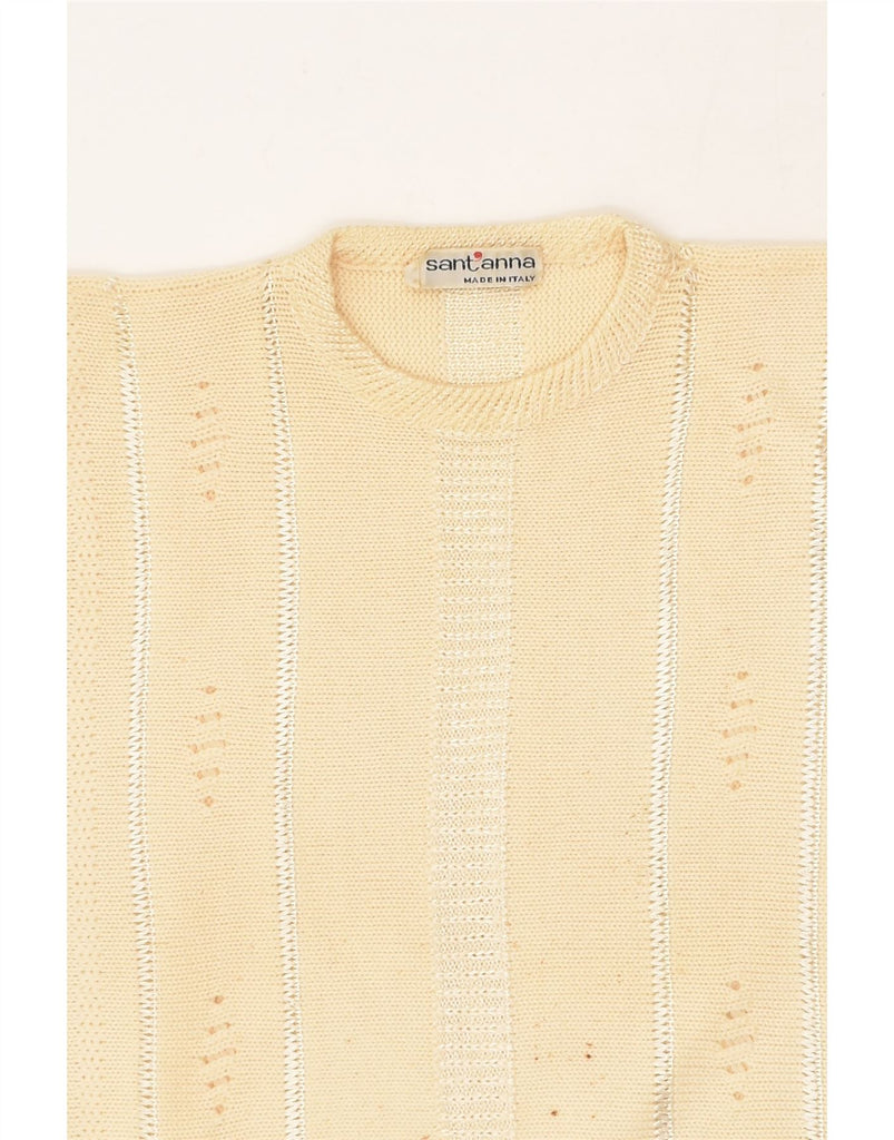 VINTAGE Womens Crew Neck Jumper Sweater UK 8 Small Beige | Vintage Vintage | Thrift | Second-Hand Vintage | Used Clothing | Messina Hembry 