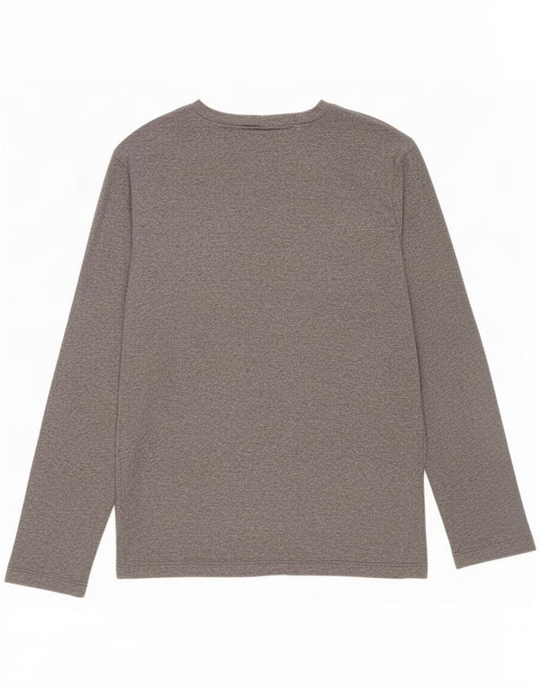 Benetton Boys Peanuts Graphic Top Long Sleeve 10-11 Years XL Grey Christmas
