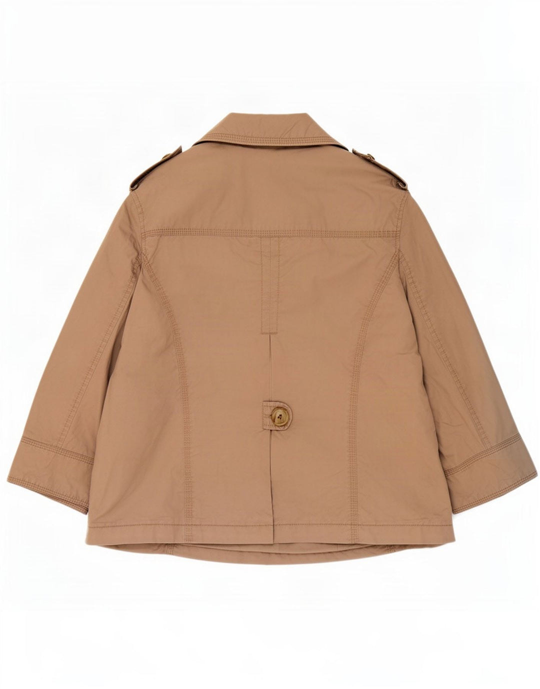 Marks & Spencer Womens Double Breasted Military Jacket UK 12 Medium Beige