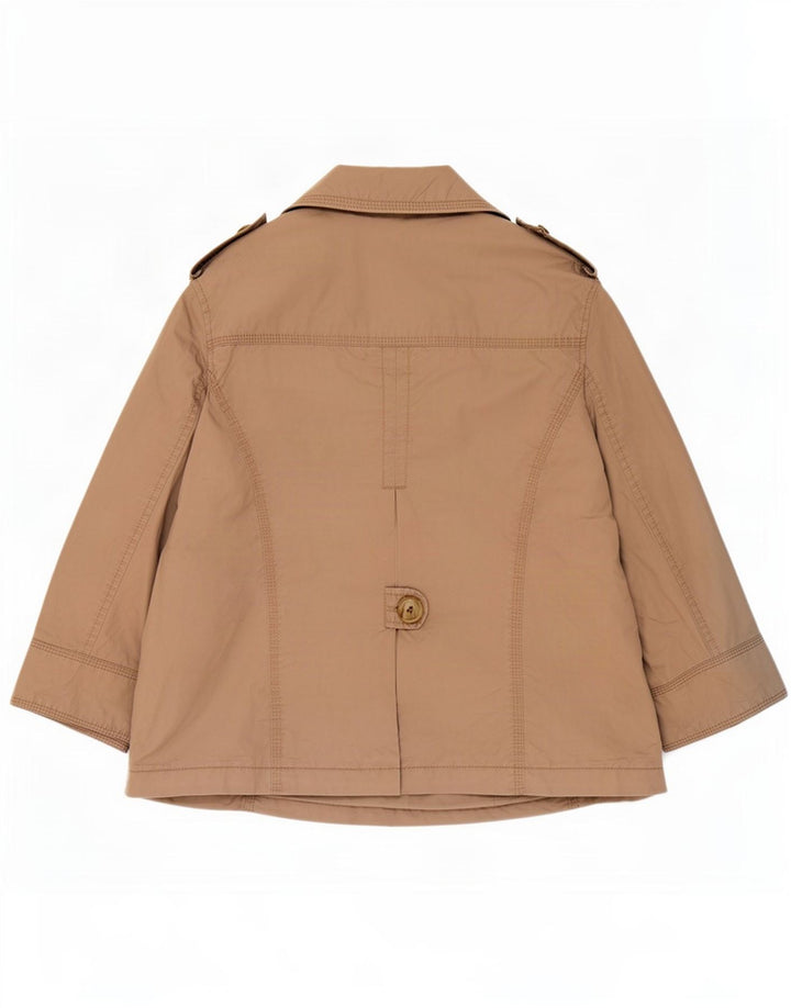 Marks & Spencer Womens Double Breasted Military Jacket UK 12 Medium Beige
