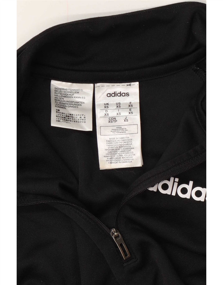 Adidas Mens Aeroready Zip Neck Pullover Tracksuit Top XS Black Polyester