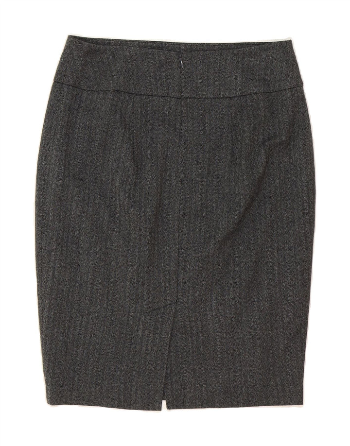 MOSSIMO Womens Pencil Skirt US 8 Medium W30 Grey Herringbone Polyester Vintage Mossimo and Second-Hand Mossimo from Messina Hembry 