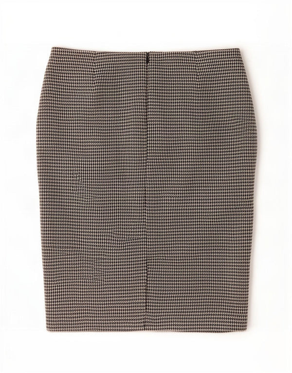 Marks & Spencer Womens Pencil Skirt UK 16 Large W34 Black Houndstooth