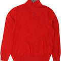 NAUTICA Mens Zip Neck Jumper Sweater Medium Red Cotton Vintage Nautica and Second-Hand Nautica from Messina Hembry 