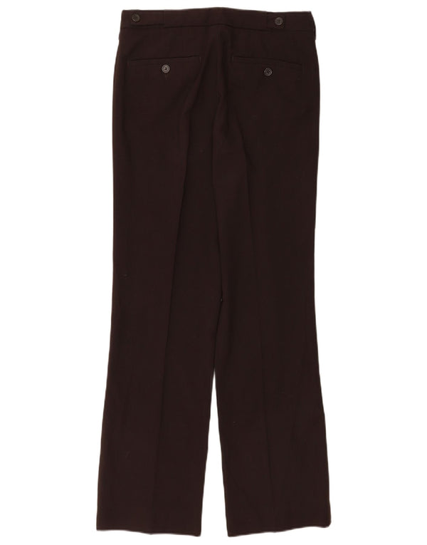 Zara Mens Straight Casual Trousers EU 38 Small W30 L30 Brown Polyester