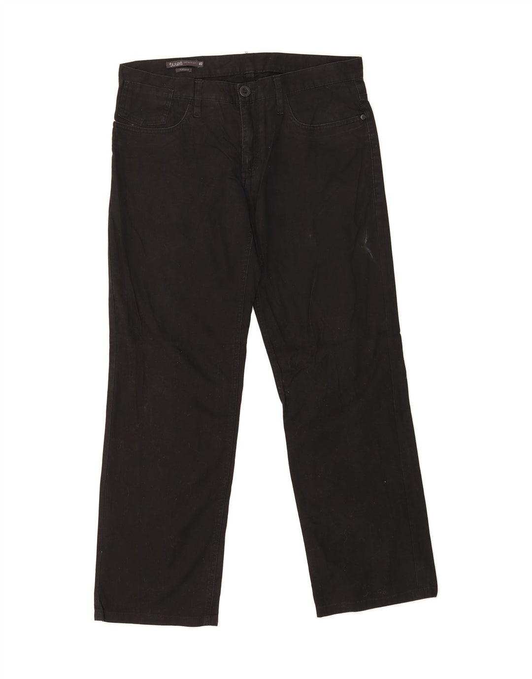 JULES Womens Fitted Straight Casual Trousers EU 40 Medium W30 L28 Black Vintage Jules and Second-Hand Jules from Messina Hembry 