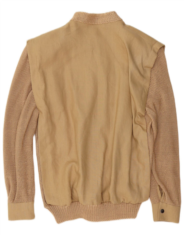 Vintage Womens Bomber Jacket UK 16 Large Beige