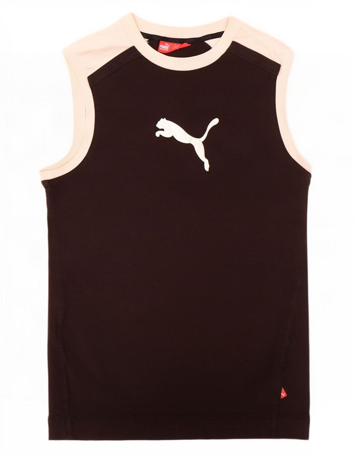 Puma Mens Graphic Vest Top Medium Black Colourblock Cotton