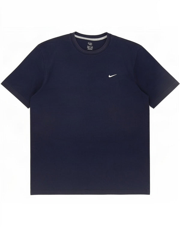 Nike Mens T-Shirt Top UK 46/48 XL Navy Blue Cotton