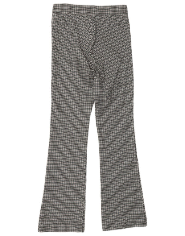 ZARA Womens Bootcut Casual Trousers Small W26 L26 Grey Chevron