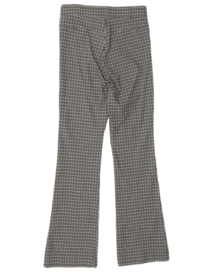 ZARA Womens Bootcut Casual Trousers Small W26 L26 Grey Chevron