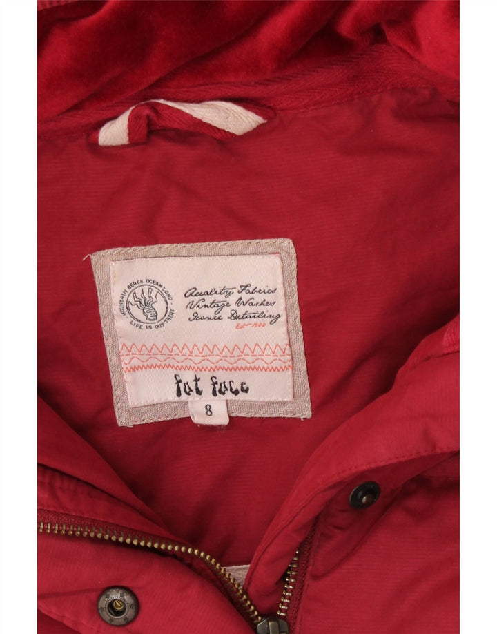 Fat Face Womens Hooded Padded Gilet UK 8 Small  Red Polyester