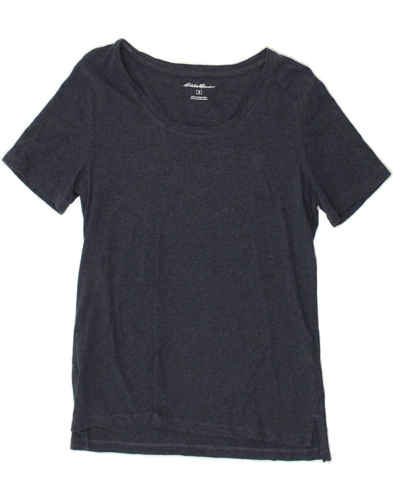 EDDIE BAUER Womens T-Shirt Top UK 10 Small Navy Blue Cotton | Vintage Eddie Bauer | Thrift | Second-Hand Eddie Bauer | Used Clothing | Messina Hembry 