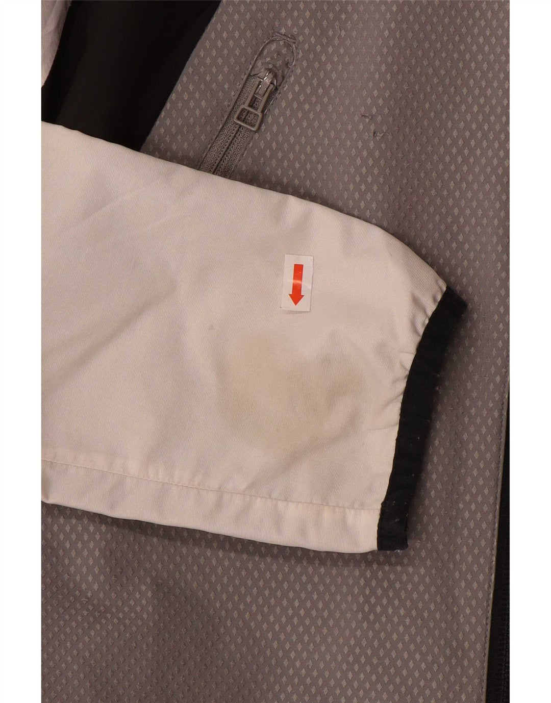 Adidas Mens Hooded Rain Jacket UK 34 XS Grey Colourblock Polyester