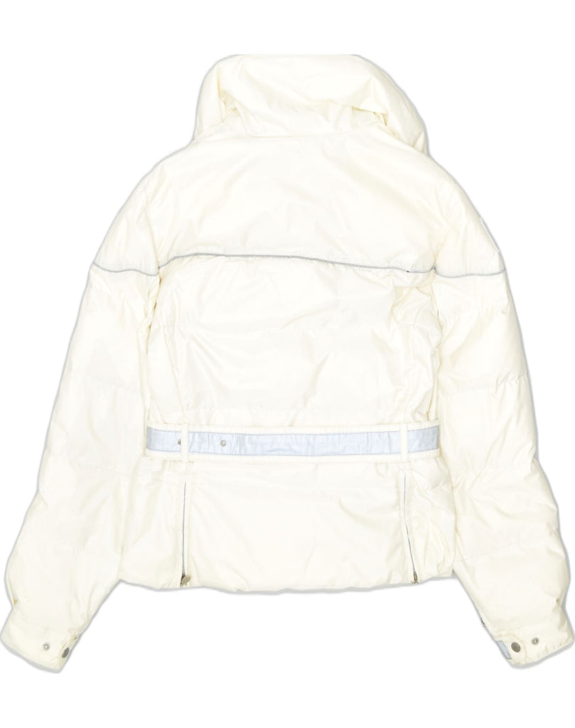 BELSTAFF Womens Padded Jacket IT 42 Medium Off White Nylon | Vintage | Thrift | Second-Hand | Used Clothing | Messina Hembry 