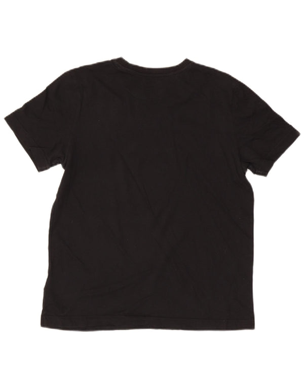 Adidas Boys Graphic T-Shirt Top 13-14 Years Large Black Cotton