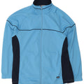 Asics Mens Tracksuit Top Jacket Medium Blue Colourblock Polyester